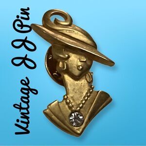 • Vintage Judith Jack Gold-tone Lapel Pin •